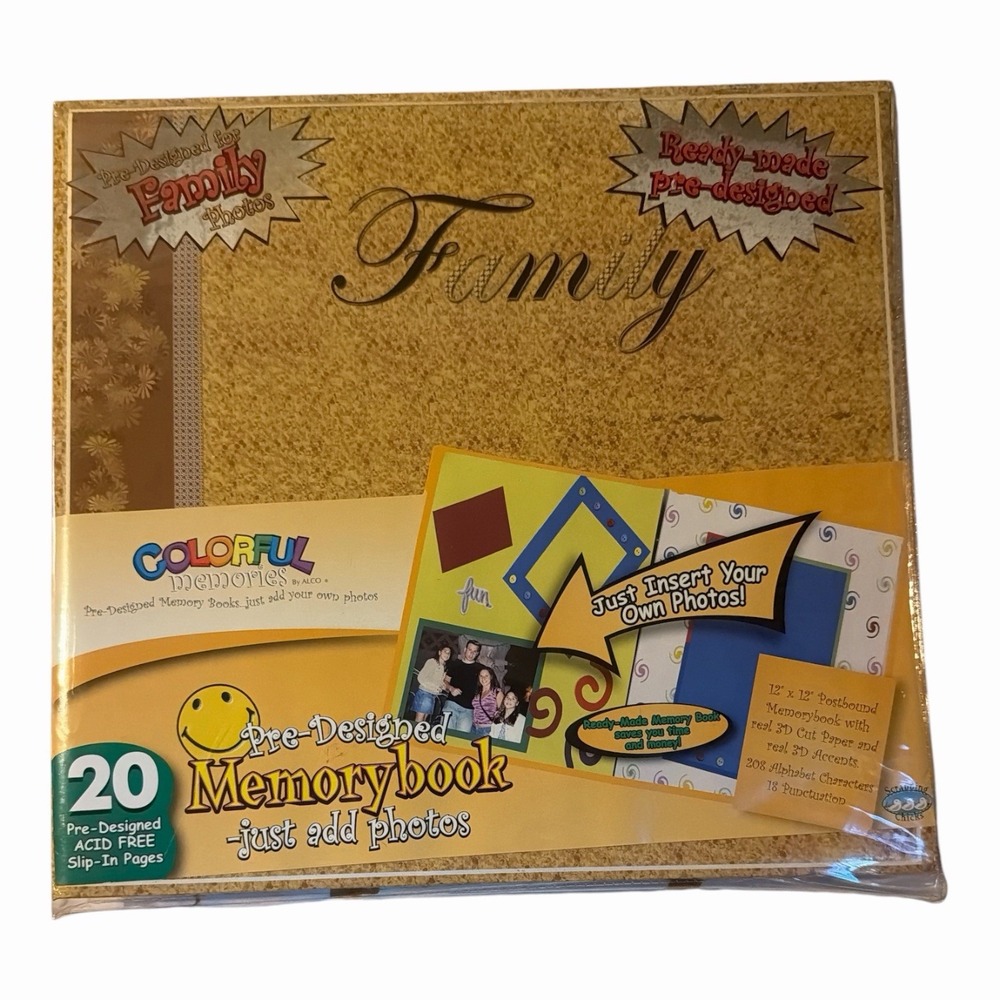 Colorful Memories Family Scrapbook 12x12 Pre-Designed Photo Album 20 Pages